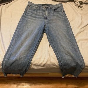 Uniqlo cutoff straight leg jeans